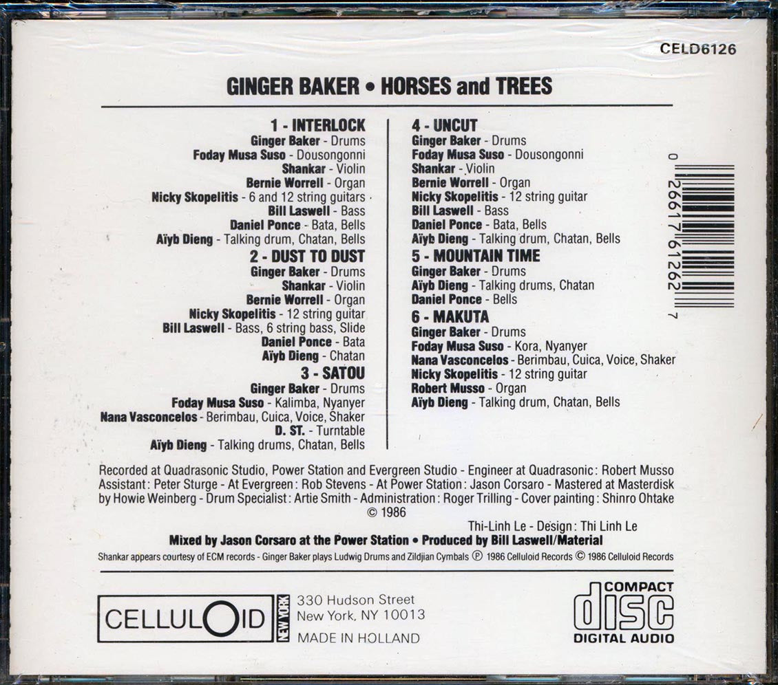 Ginger Baker - Horses And Trees [New CD]