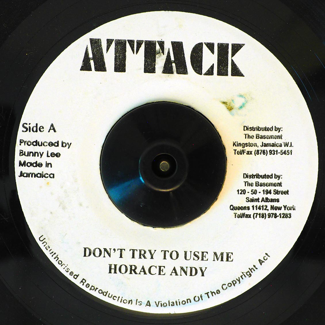 Horace Andy - Don't Try To Use Me  /  The Aggrovators - Version [New Vinyl Record 7" Single]