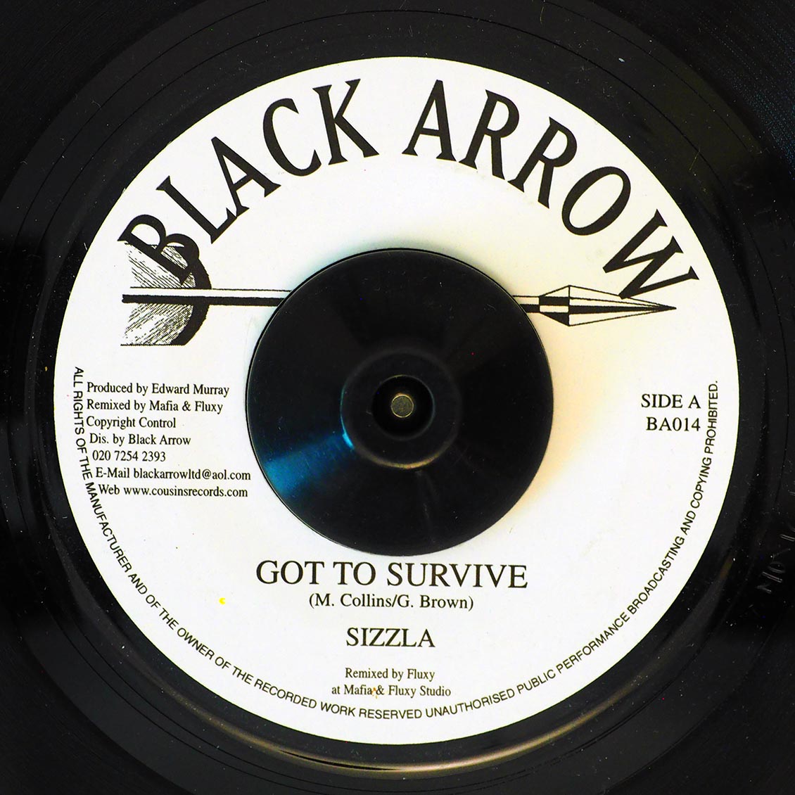 Sizzla - Got To Survive  /  Mafia & Fluxy - Version [New Vinyl Record 7" Single]