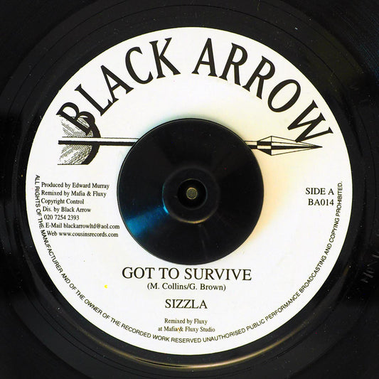 Sizzla - Got To Survive  /  Mafia & Fluxy - Version [New Vinyl Record 7" Single]