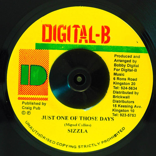 Sizzla - Just One Of Those Days  /  Version (rhythm: "Queen Majesty") [New Vinyl Record 7" Single]