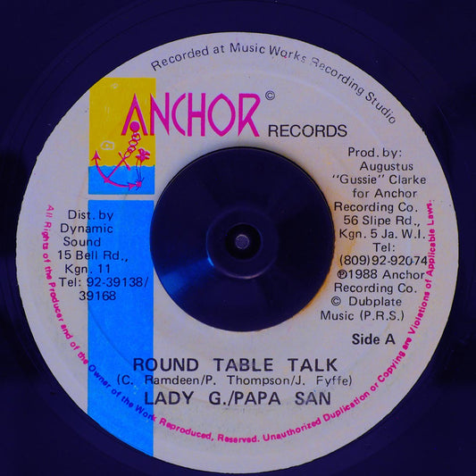Lady G, Papa San - Round Table Talk  /  Version [New Vinyl Record 7" Single]