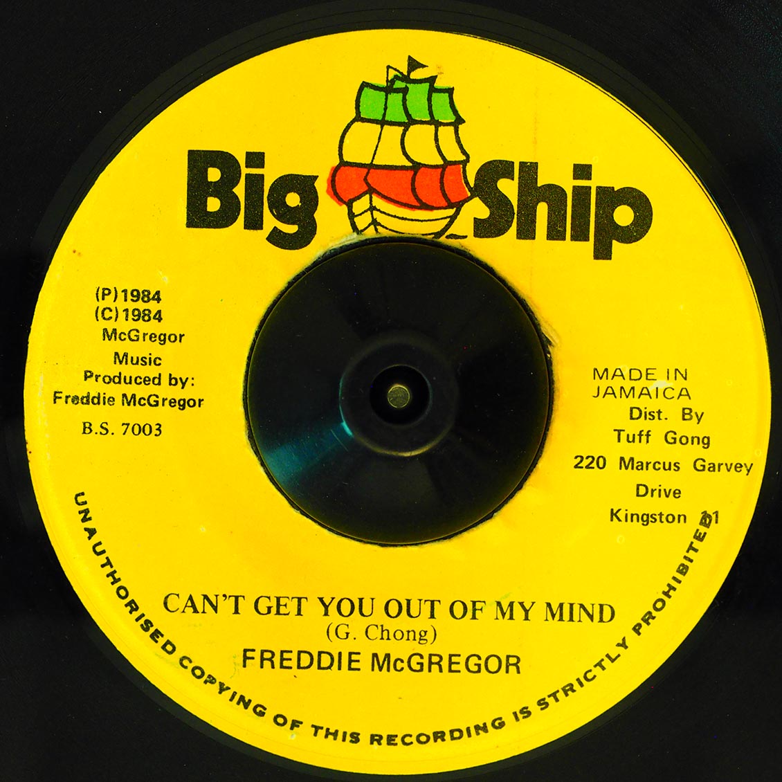 Freddie McGregor - Can't Get You Out Of My Mind  /  Studio One Band - Version [New Vinyl Record 7" Single]