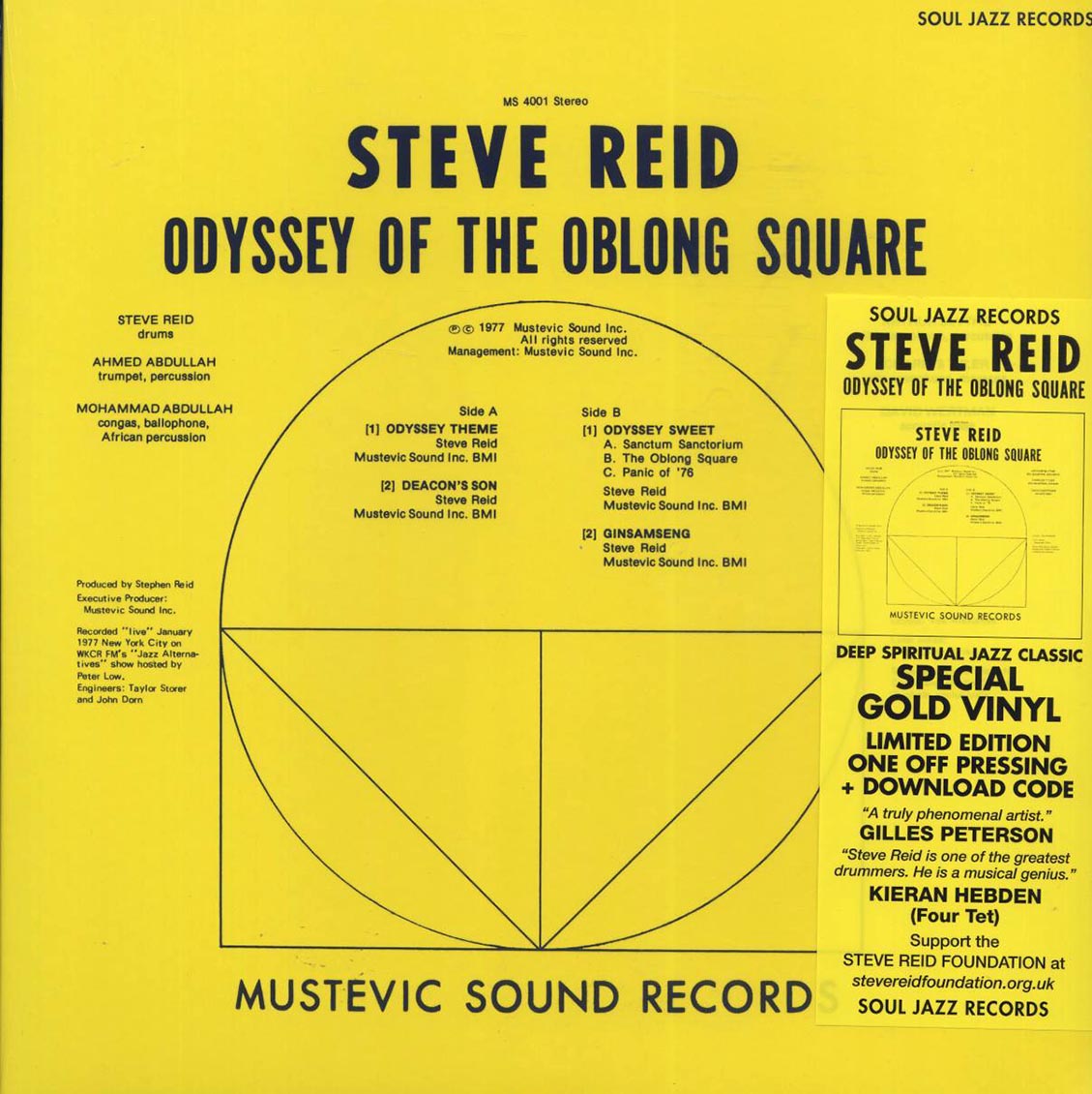 Steve Reid - Odyssey Of The Oblong Square (ltd. ed.) (gold vinyl) [New Vinyl Record LP]