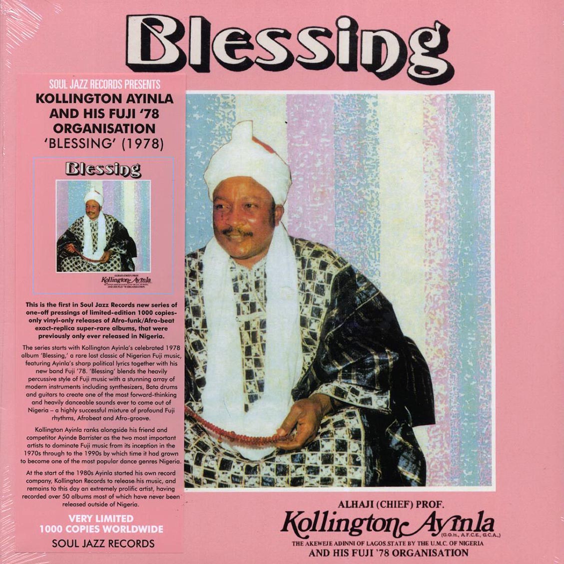 Alhaji Chief Prof. Kollington Ayinla & His Fuji '78 Organisation - Blessing (ltd. ed.) [New Vinyl Record LP]