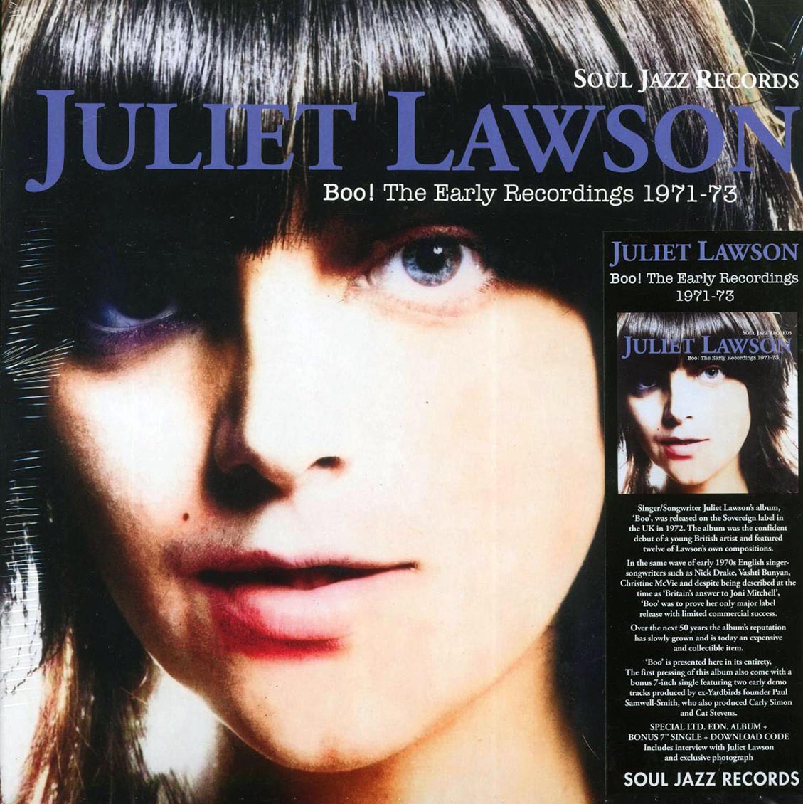 Juliet Lawson - Boo! The Early Recordings 1971-73 (ltd. ed.) (incl. 7") [New Vinyl Record LP]