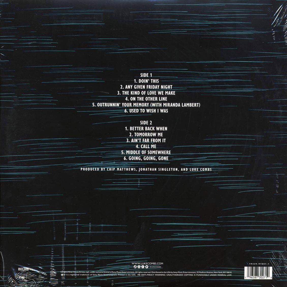Luke Combs - Growin' Up (cobalt vinyl) [New Vinyl Record LP]