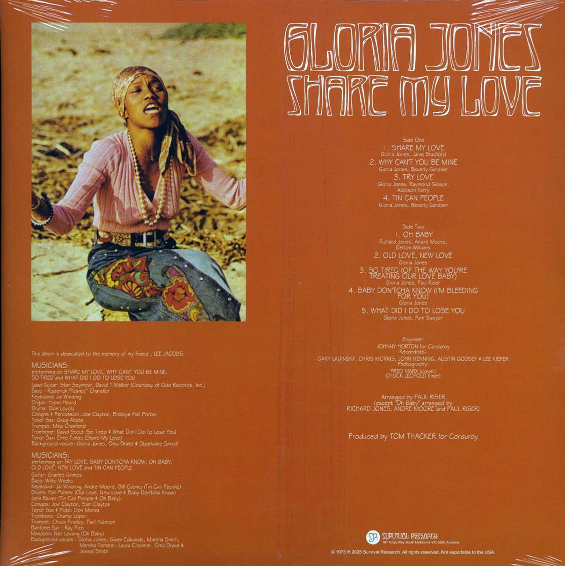 Gloria Jones - Share My Love [New Vinyl Record LP]