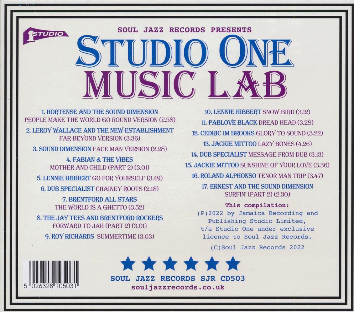 Sound Dimension, Lennie Hibbert, Cedric Brooks, Jackie Mittoo, Etc. - Studio One Music Lab [New CD]