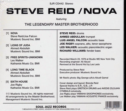 Steve Reid Featuring The Legendary Master Brotherhood - Nova [New CD]
