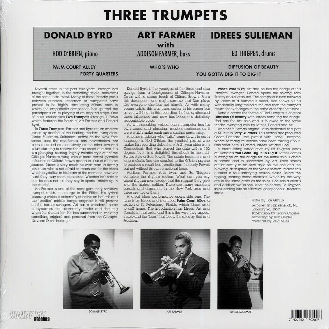 Art Farmer, Donald Byrd, Idrees Sulieman - Three Trumpets [New Vinyl Record LP]