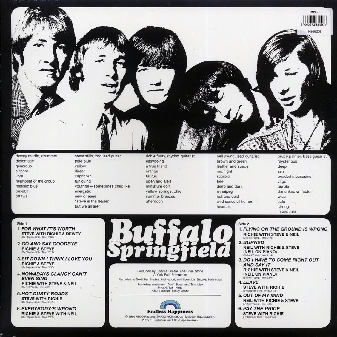Buffalo Springfield - Buffalo Springfield [New Vinyl Record LP]