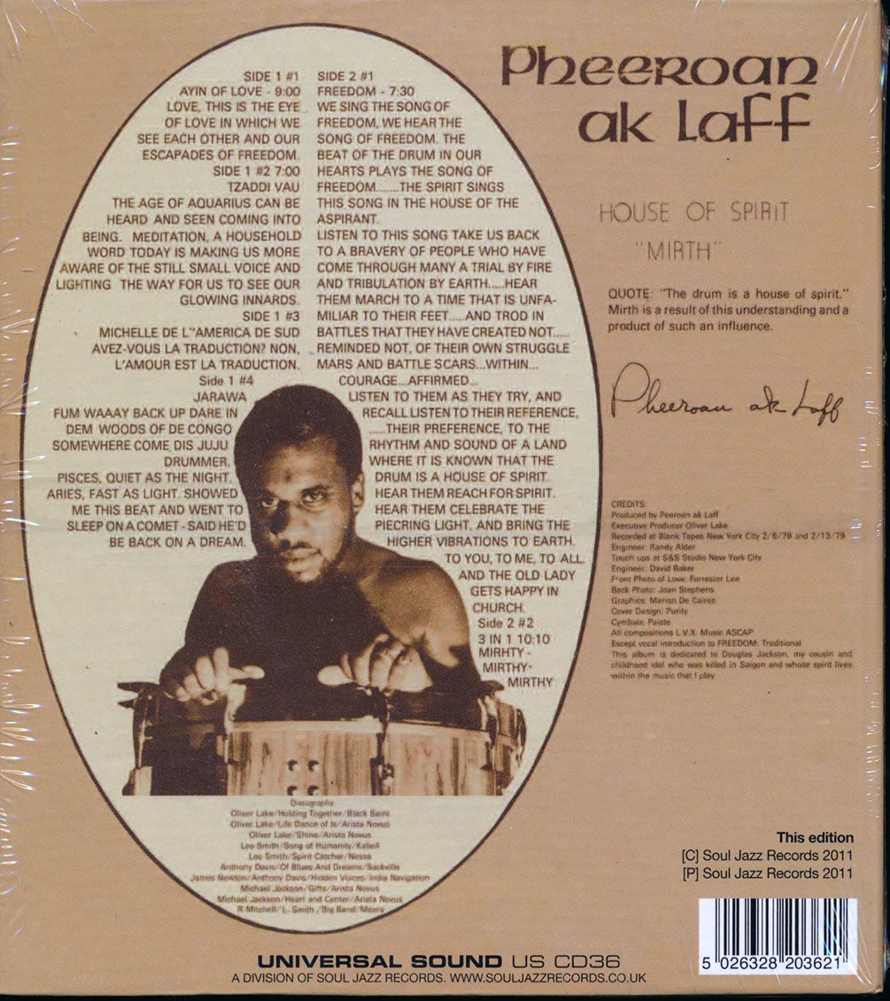 Pheeroan Ak Laff - House Of Spirit: Mirth [New CD]