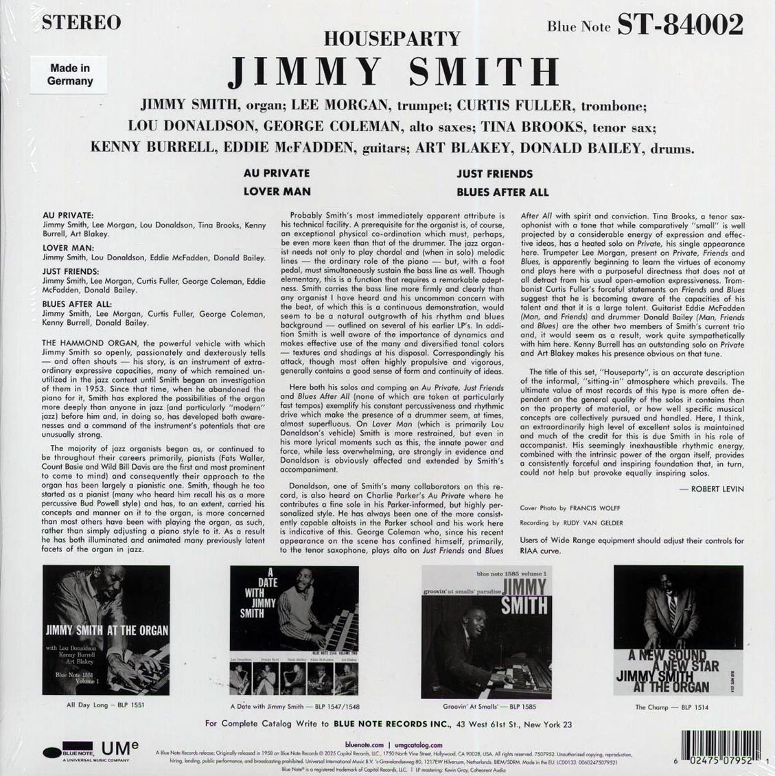 Jimmy Smith - House Party (180g) (audiophile) [New Vinyl Record LP]