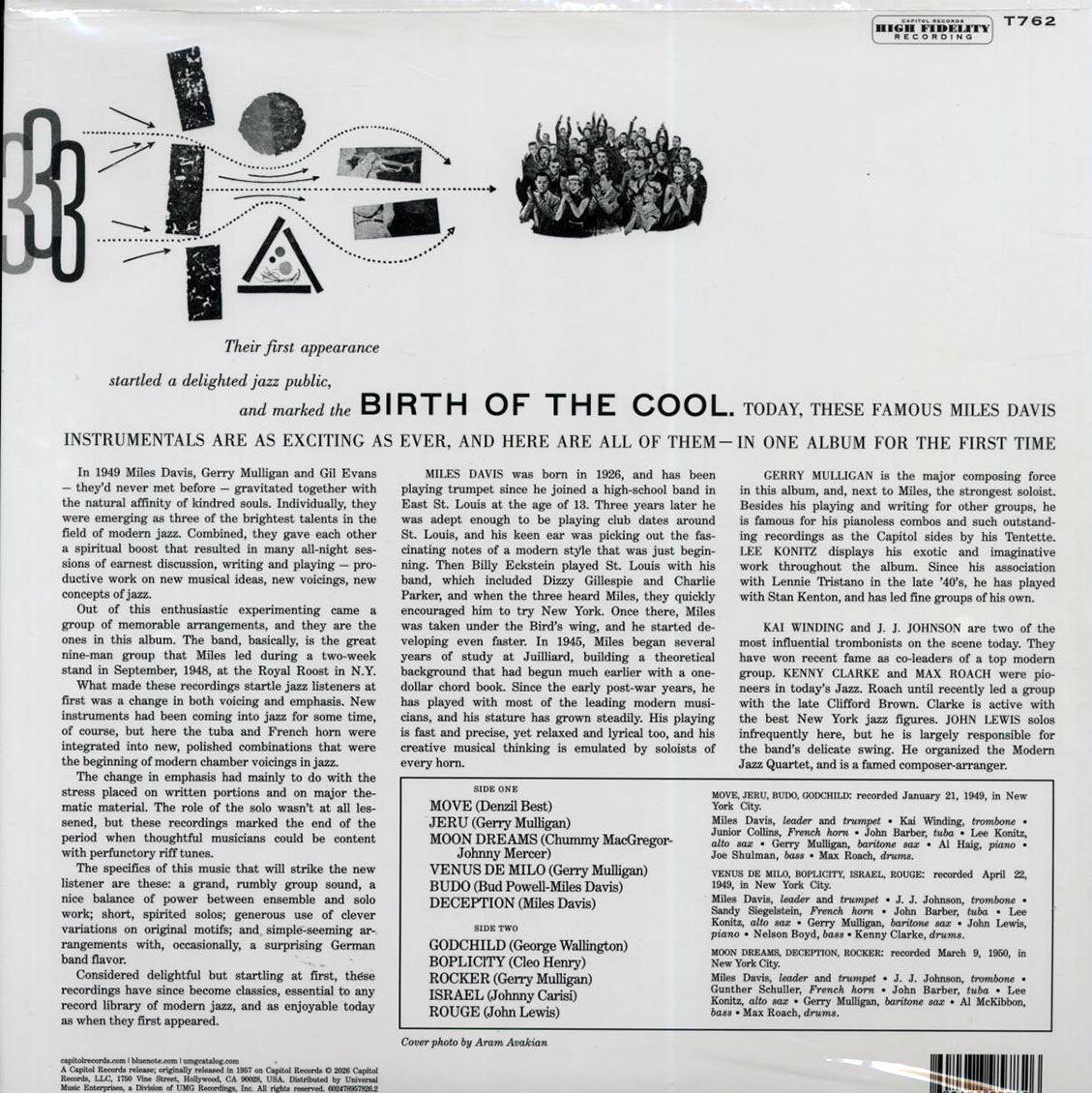 Miles Davis - Birth Of The Cool (mono) (180g) (audiophile) (RTI press) [New Vinyl Record LP]