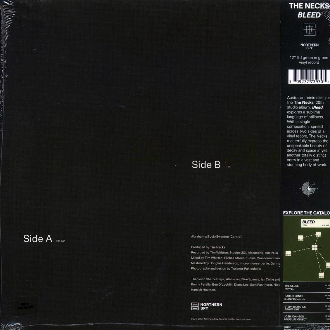 The Necks - Bleed (ltd. 750 copies made) (green marbled vinyl) [New Vinyl Record LP]