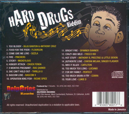 Buju Banton, Anthony B, Chuck Fender, Sizzla, Etc. - Hard Drugs Riddim (rhythm: "Hard Drugs") [New CD]