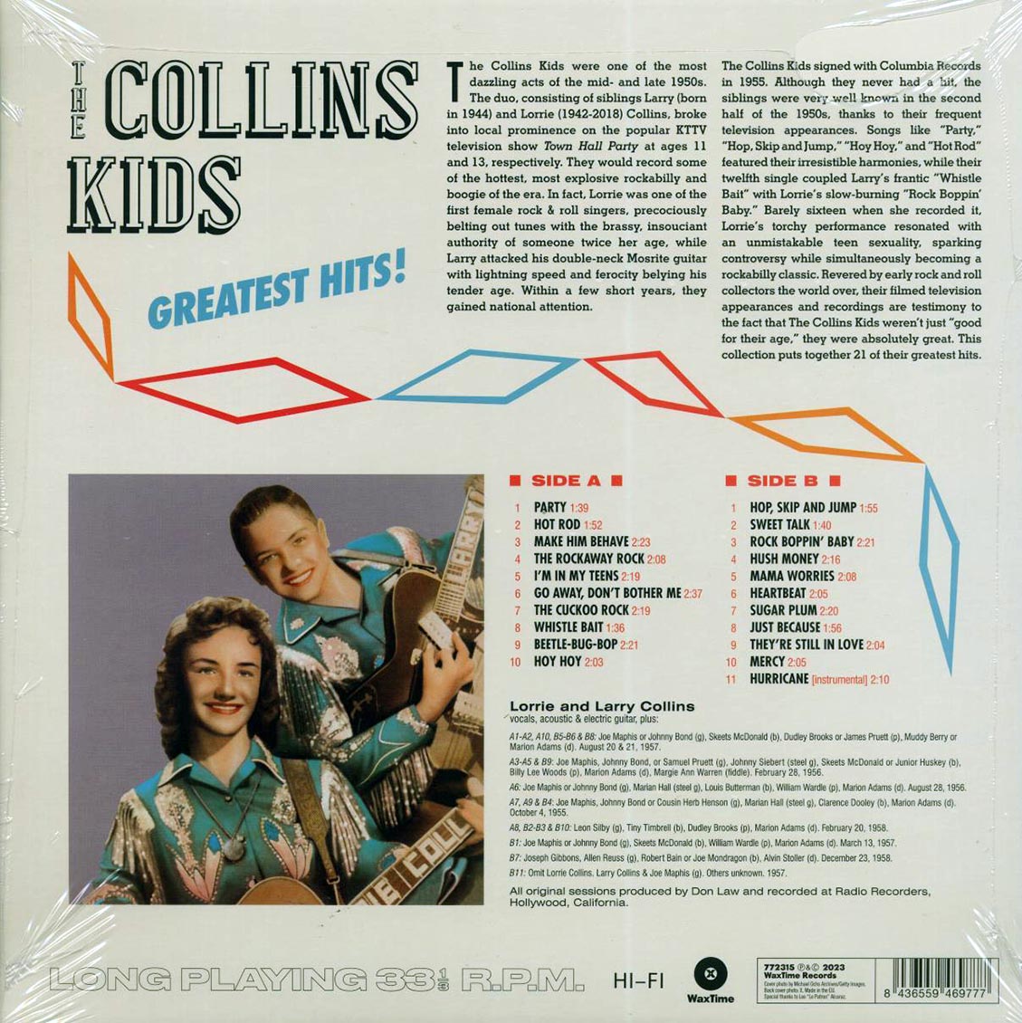 The Collins Kids - Greatest Hits (21 tracks) (ltd. ed.) (180g) [New Vinyl Record LP]