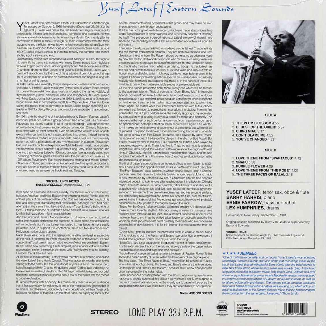 Yusef Lateef - Eastern Sounds (+bonus track) (ltd. ed.) (180g) (remastered) [New Vinyl Record LP]