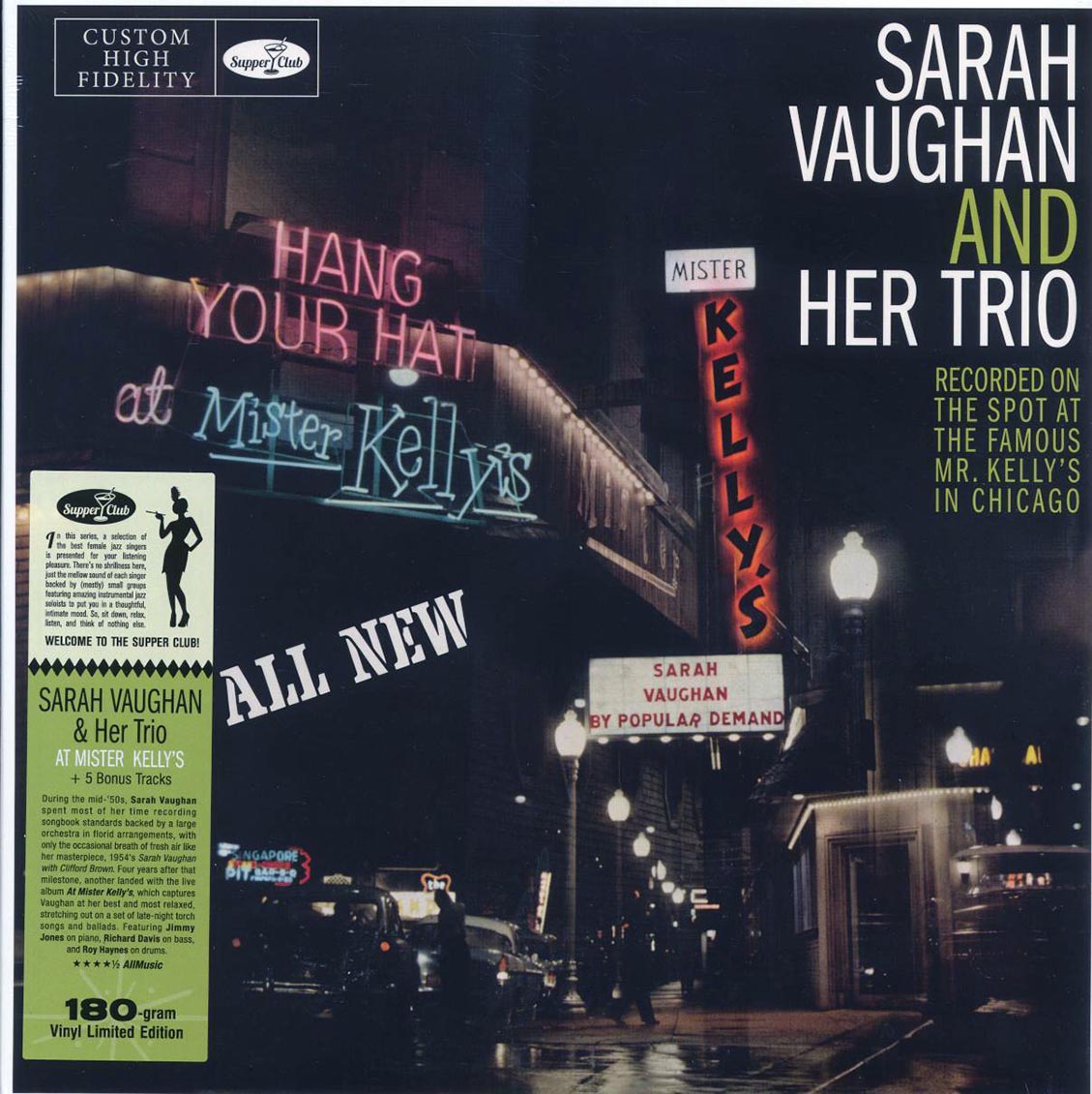 Sarah Vaughan & Her Trio - At Mister Kelly's (+5 bonus tracks) (ltd. ed.) (180g) [New Vinyl Record LP]