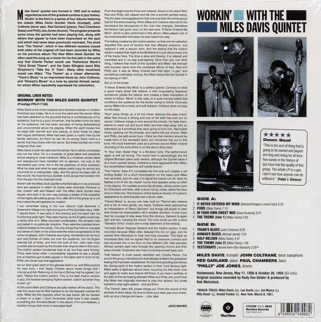 Miles Davis Quintet - Workin’ With The Miles Davis Quintet (+bonus track) (ltd. ed.) (180g) [New Vinyl Record LP]