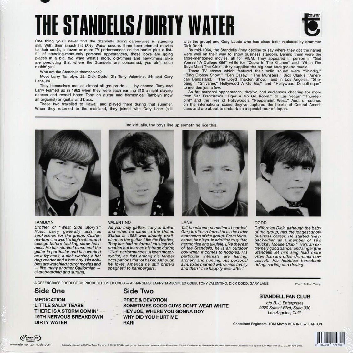 The Standells - Dirty Water (ltd. ed.) (180g) [New Vinyl Record LP]