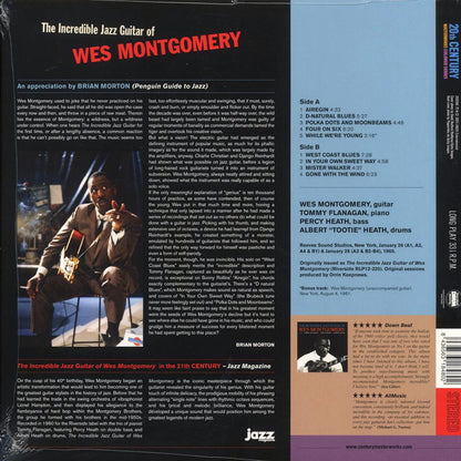 Wes Montgomery - The Incredible Jazz Guitar of Wes Montgomery (+bonus track) (ltd. ed.) (180g) (blue vinyl) [New Vinyl Record LP]
