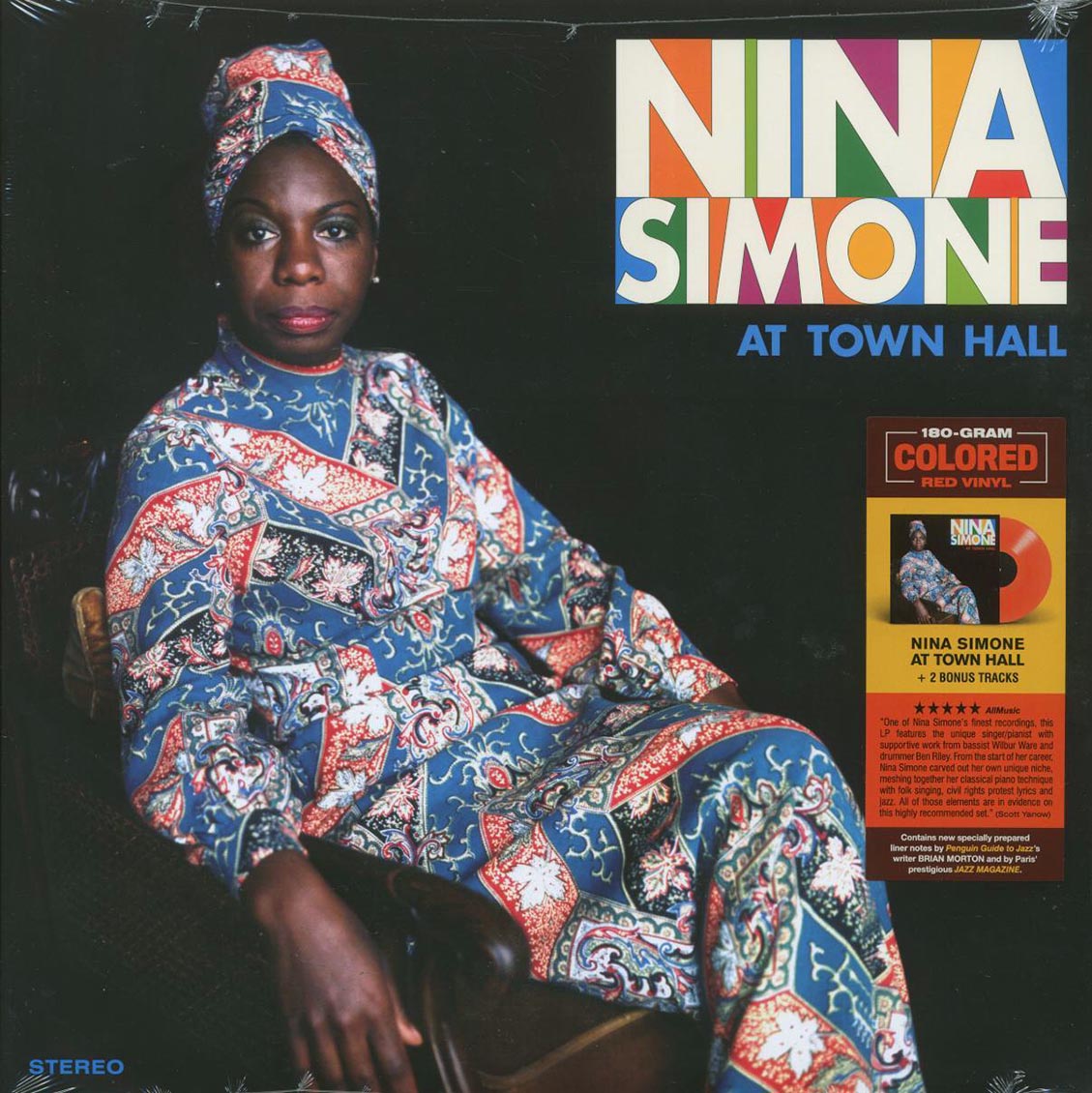 Nina Simone - Nina Simone At Town Hall (+2 bonus tracks) (ltd. ed.) (180g) (red vinyl) [New Vinyl Record LP]