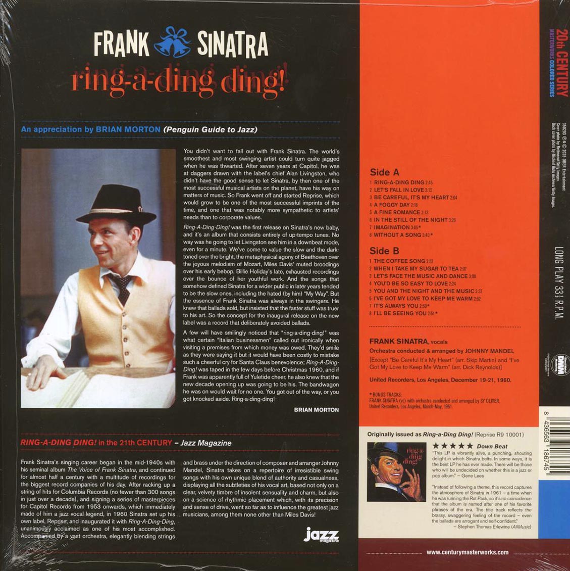 Frank Sinatra - Ring-A-Ding Ding! (+4 bonus tracks) (ltd. ed.) (180g) (blue vinyl) [New Vinyl Record LP]