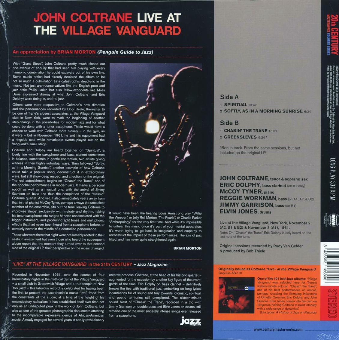 John Coltrane - Live At The Village Vanguard (+bonus track) (ltd. ed.) (180g) (red vinyl) [New Vinyl Record LP]