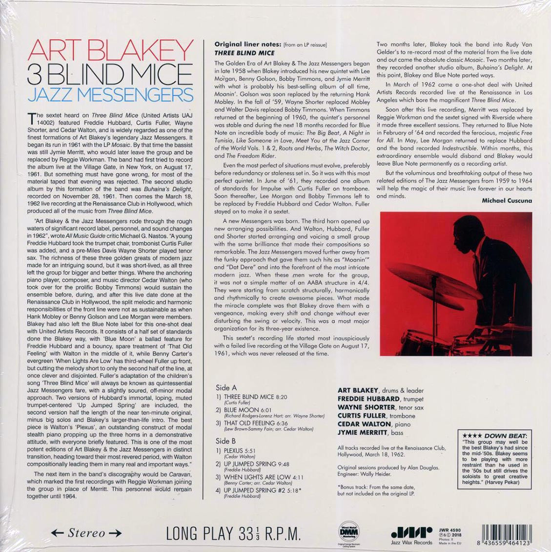 Art Blakey & The Jazz Messengers - Three Blind Mice (+bonus track) (ltd. ed.) (180g) (remastered) [New Vinyl Record LP]