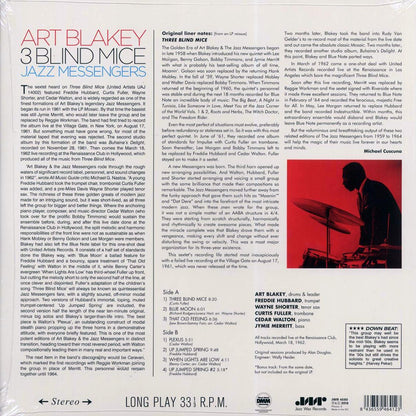 Art Blakey & The Jazz Messengers - Three Blind Mice (+bonus track) (ltd. ed.) (180g) (remastered) [New Vinyl Record LP]