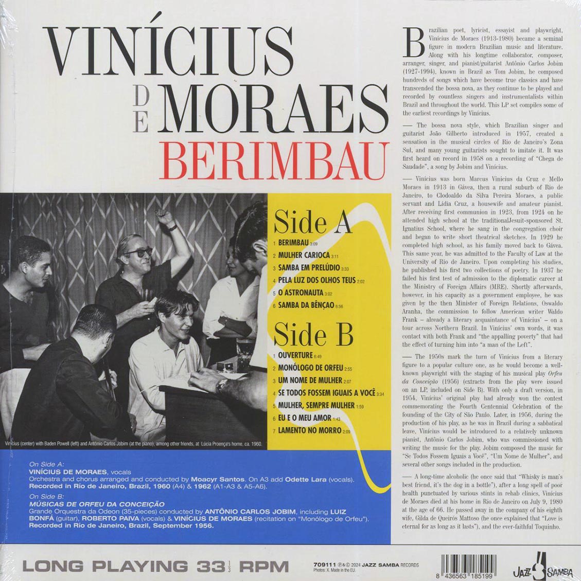 Vinicius De Moraes - Berimbau (+bonus tracks) (ltd. ed.) (180g) [New Vinyl Record LP]