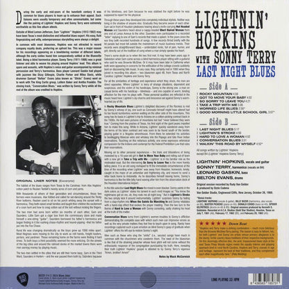 Lightnin' Hopkins, Sonny Terry - Last Night Blues (+3 bonus tracks) (ltd. ed.) (180g) [New Vinyl Record LP]