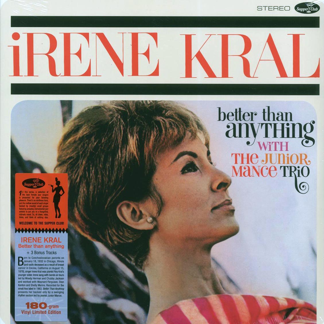 Irene Kral, Junior Mance Trio - Better Than Anything (+3 bonus tracks) (ltd. ed.) (180g) [New Vinyl Record LP]