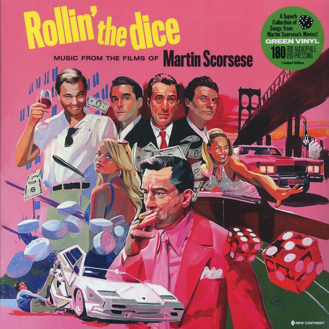 Howlin' Wolf, John Lee Hooker, Timi Yuro, Dean Martin, Marty Robbins, Etc. - Rollin' The Dice: Music From The Films Of Martin Scorsese (21 tracks) (ltd. ed.) (180g) (green vinyl) [New Vinyl Record LP]