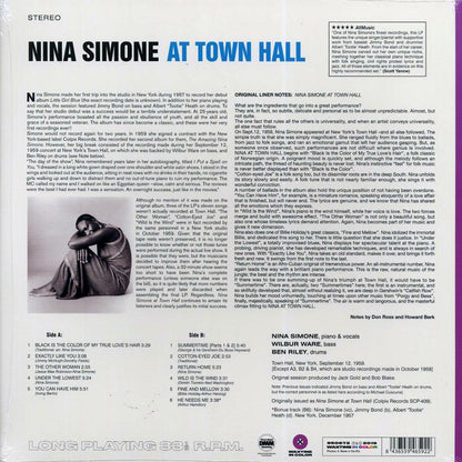 Nina Simone - Nina Simone At Town Hall (+bonus track) (ltd. ed.) (180g) (purple vinyl) [New Vinyl Record LP]