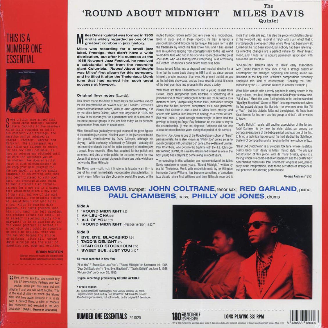 Miles Davis - Round About Midnight (+2 bonus tracks) (ltd. ed.) (180g) [New Vinyl Record LP]