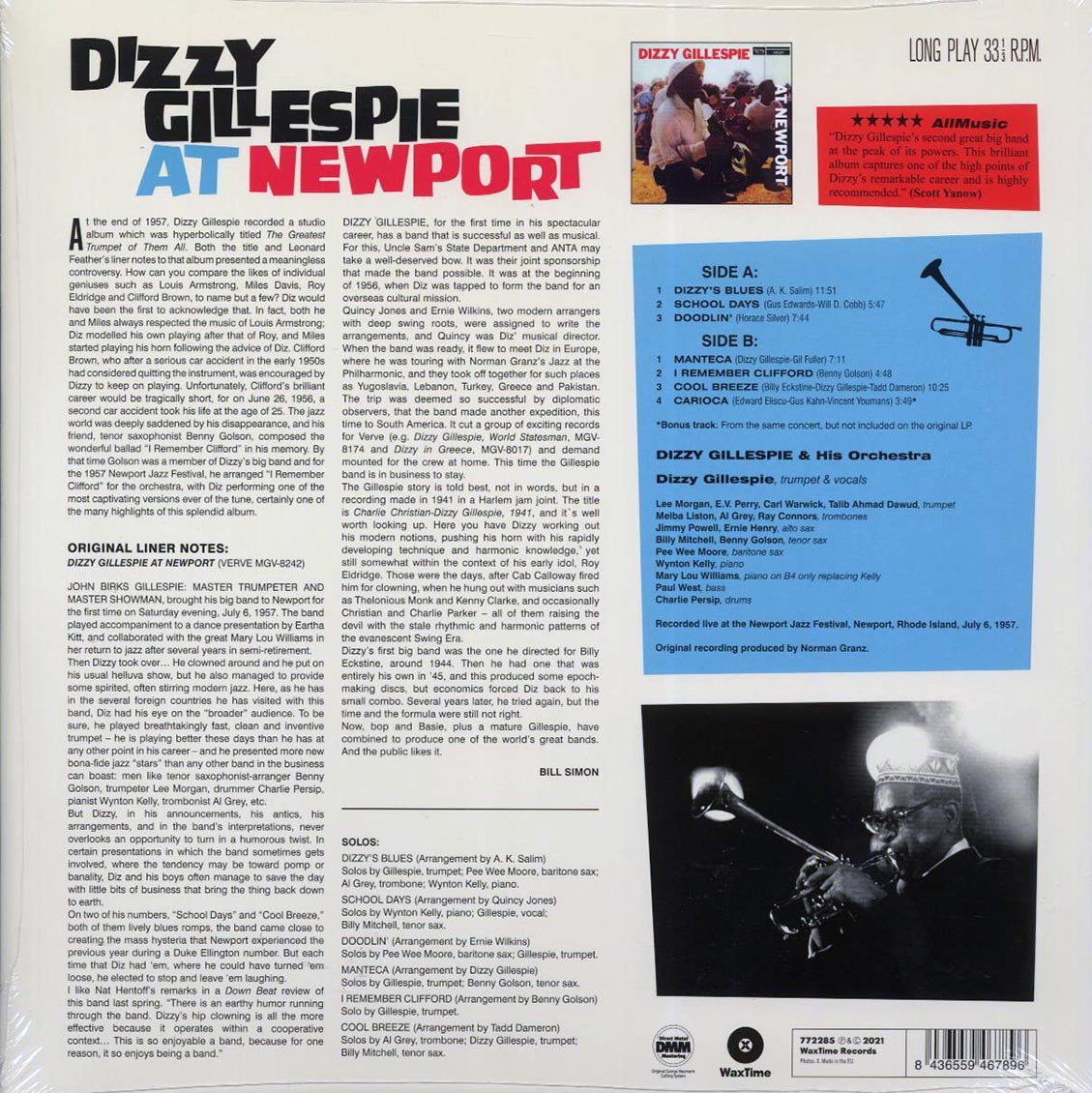 Dizzy Gillespie - At Newport (+bonus track) (ltd. ed.) (180g) (remastered) [New Vinyl Record LP]