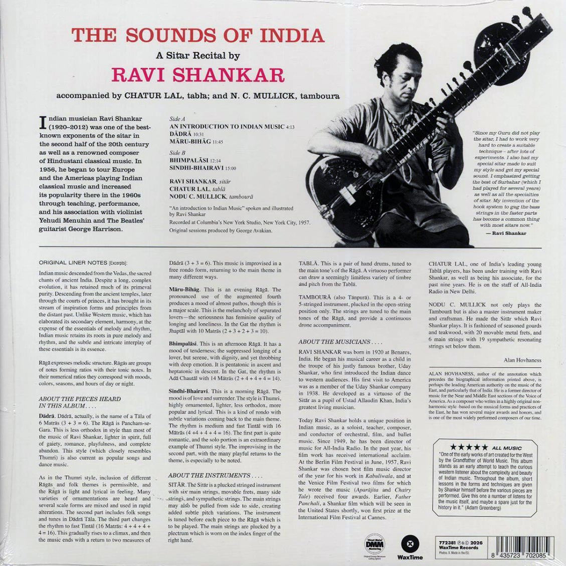 Ravi Shankar - The Sounds Of India (ltd. ed.) (180g) [New Vinyl Record LP]