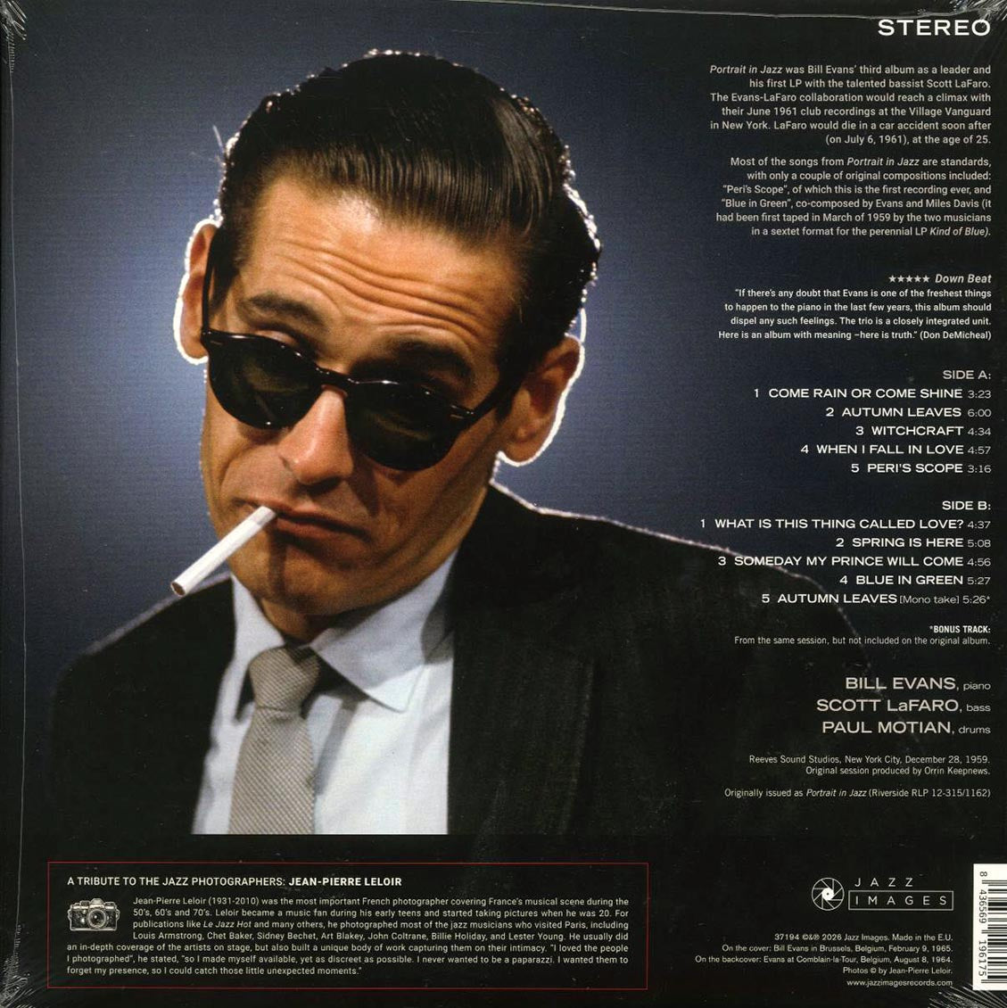 Bill Evans - Portrait In Jazz (+bonus track) (ltd. ed.) (180g) (blue vinyl) [New Vinyl Record LP]