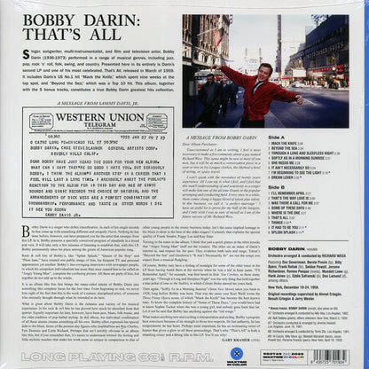 Bobby Darin - That's All (+5 bonus tracks) (ltd. ed.) (180g) (blue vinyl) [New Vinyl Record LP]