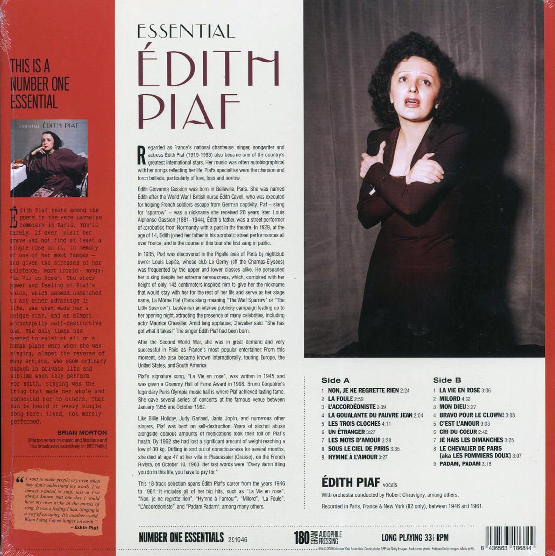 Edith Piaf - Essential (ltd. ed.) (180g) [New Vinyl Record LP]