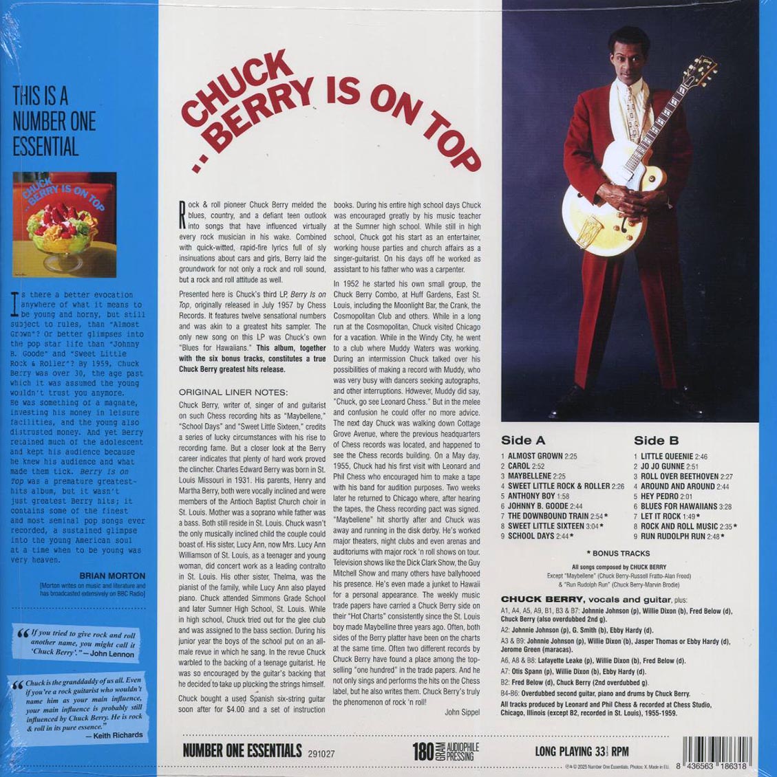 Chuck Berry - Berry Is On Top (+6 bonus tracks) (ltd. ed.) (180g) [New Vinyl Record LP]