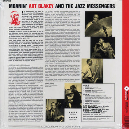 Art Blakey & The Jazz Messengers - Moanin' (+2 bonus tracks) (ltd. ed.) (180g) (clear vinyl) [New Vinyl Record LP]