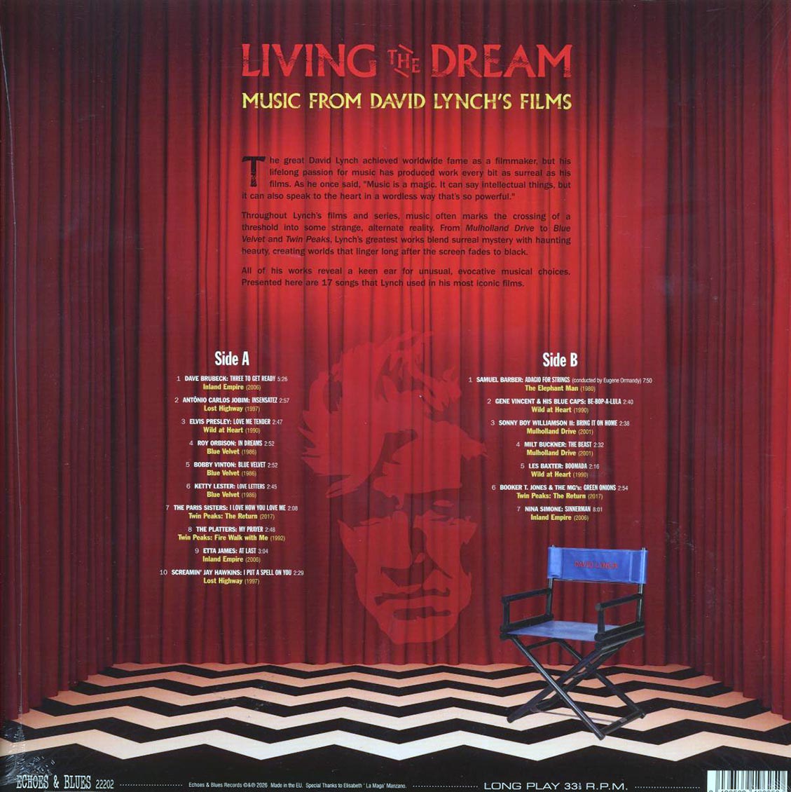 Elvis Presley, Dave Brubek, Etta James, Nina Simone, Etc. - Living the Dream: Music From David Lynch's Films (180g) (red vinyl) [New Vinyl Record LP]