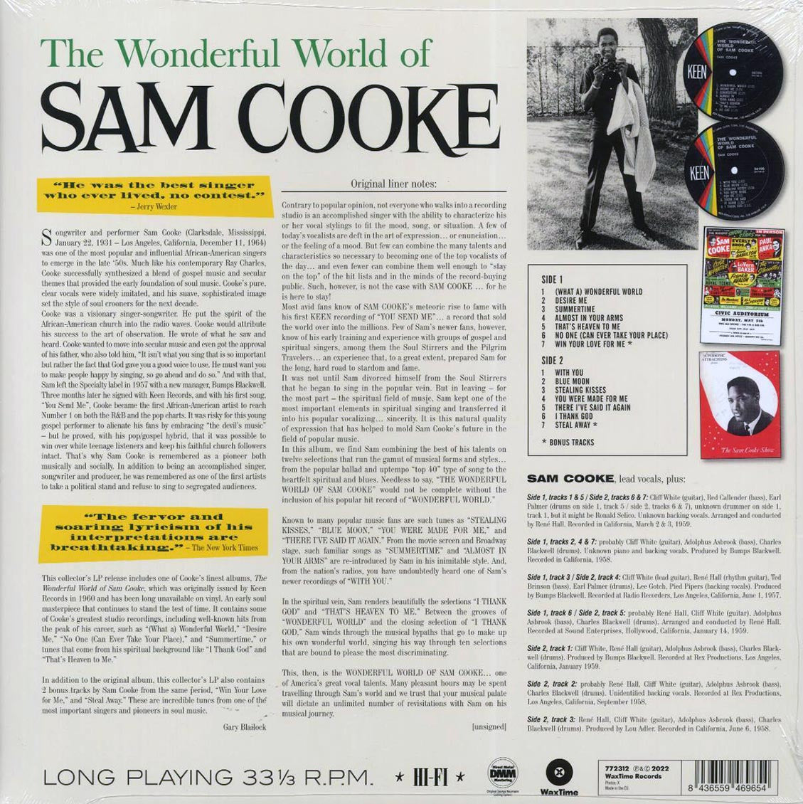 Sam Cooke - The Wonderful World Of Sam Cooke (+2 bonus tracks) (ltd. ed.) (180g) [New Vinyl Record LP]