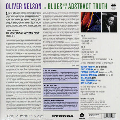 Oliver Nelson - The Blues And The Abstract Truth (+bonus track) (ltd. ed.) (180g) (remastered) [New Vinyl Record LP]