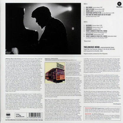 Thelonious Monk - Thelonious Alone In San Francisco (+bonus track) (ltd. ed.) (180g) (remastered) [New Vinyl Record LP]
