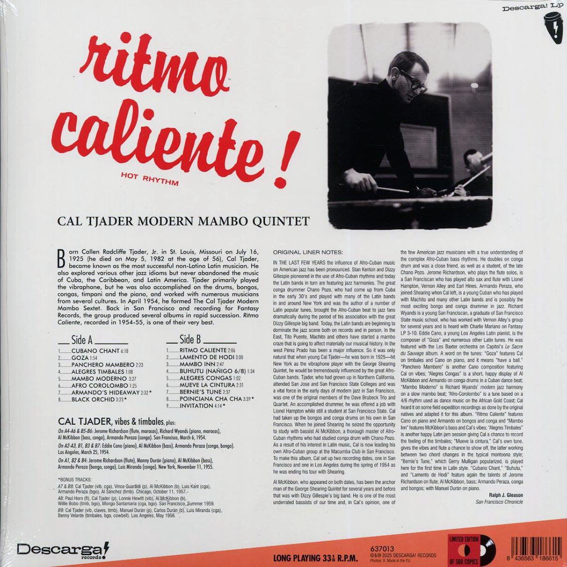 Cal Tjader Mambo Quintet - Ritmo Caliente! Hot Rhythm (+4 bonus tracks) (ltd. ed.) (180g) [New Vinyl Record LP]